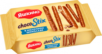 «Яшкино», печенье ChocoStix в молочном шоколаде, 130г