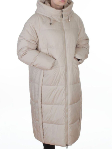 8891 LT. BEIGE Пальто зимнее женское (200 гр. холлофайбер)