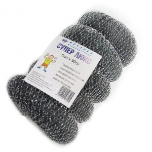 Мочалка метал.СУПЕР ЛЮКС 5шт30г АСТ