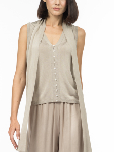 Топ с шарфом, связанный по бесшовной технологии