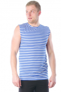 Майка-тельняшка, широкое плечо (синий)