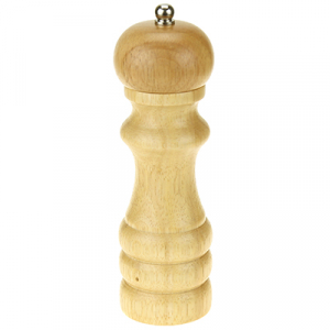 Измельчитель (мельница) для перца деревянный h16,5см д4,7см, металлический нож, светлый, в ПВХ упаковке (Китай)