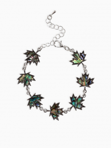 Браслет «Галиотис» лист кленовый, длина 17 см + доп.цепочка 5 см