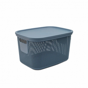 Корзина NICKEL L синяя 18л 38x28.5x22.2см с крышкой