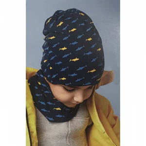 М-1167 Шапка+косынка двухсторонняя для мальчиков Ministars