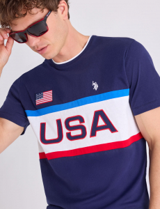 COLORBLOCK AMERICANA APPLIQUE JERSEY T-SHIRT