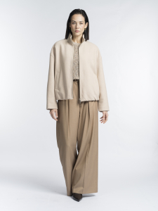 Утепленная куртка из пальтовой ткани