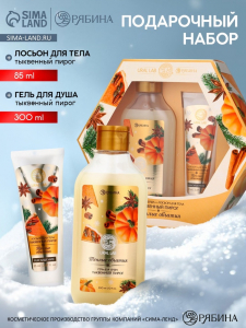 Подарочный набор новогодний «Тёплые объятия», гель для душа 300 мл и лосьон для тела 85 мл, URAL LAB