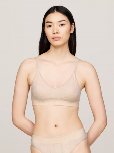 Logo Knit Unlined Triangle Bra
