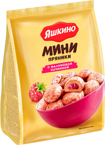 «Яшкино», пряники с малиновой начинкой, 300г