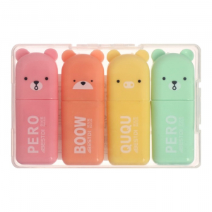 Набор маркеров текстовыделителей 4 цвета 