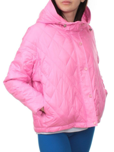 23-026 PINK Куртка оверсайз демисезонная женская (синтепон 100 гр.)