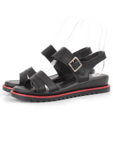 08-PEXL76-2 BLACK Босоножки женские (натуральная кожа)