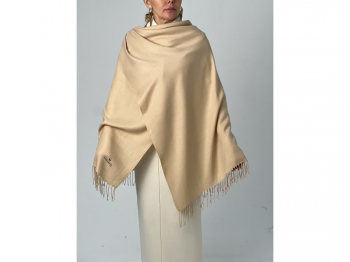 Палантин Pashmina женский Lanotti/топленое-молоко