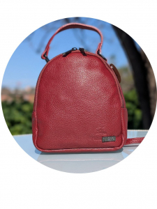 Итальянская сумка - рюкзак из натуральной кожи от AB Zapatos mochila NAPA burdeos АКЦИЯ