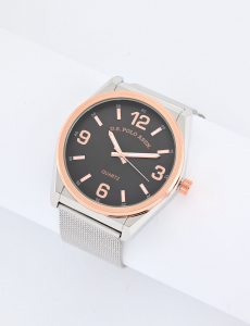 MENS SILVER MESH STRAP WATCH