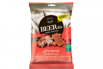 «Beerka», гренки со вкусом телятины с аджикой, 60 г