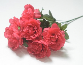 Искусственные цветы, Ветка в букете пион 7 голов (1010237)