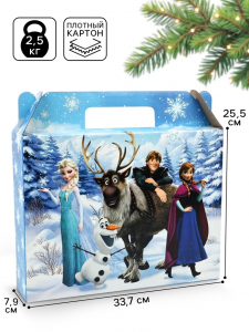 Коробка новогодняя подарочная «С Новым годом!», Холодное сердце, 33.5?27.5?7.5 см