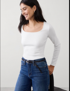 Soft Touch Square-Neck Top