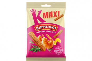 «Кириешки Maxi», сухарики со вкусом жареных креветок, 60 г