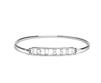 Silver-Tone Logo Bangle