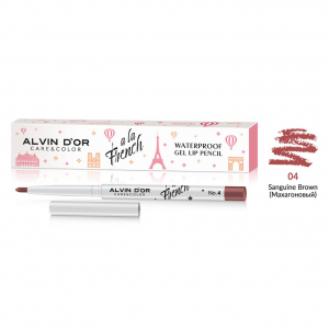 Карандаш для губ  A la French Alvin D`or красный тон 04 водостойкий