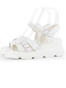 08-PEAG34-1 WHITE Босоножки женские (натуральная кожа)