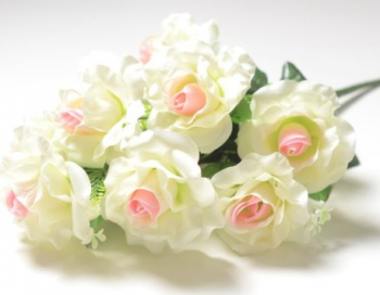 Искусственные цветы, Ветка в букете роза 10 голов (1010237)