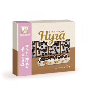 Нуга с шоколадом расф. 140г  (8шт/кор)