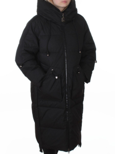 6615 BLACK Пальто зимнее женское (200 гр. холлофайбер)