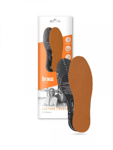 BRAUS Стельки Leather Carbon (кожа+латекс с активированным углем)БЕЖЕВЫЕ БЕЗРАЗМЕРНЫЕ