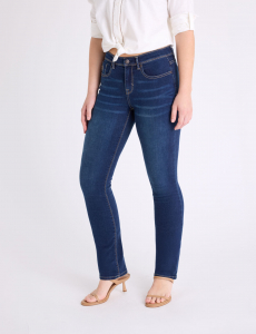 MID RISE SLIM STRAIGHT JEANS