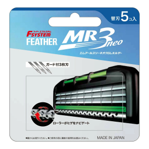 Запасные кассеты с тройным лезвием для станков Feather «MR3 Neo» 5 шт.