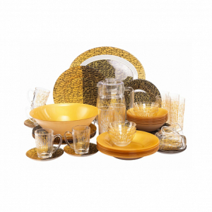 Набор столовый HEIBRO GOLD&BLACK 52 пред