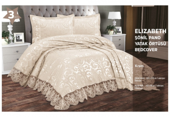 Покрывало EFOR с наволочками ELIZABETH (265*275) кремовый KREM