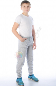 Брюки подростковые на манжете, футер (меланж)