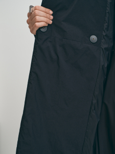 Длинный теплый пуховик с поясом