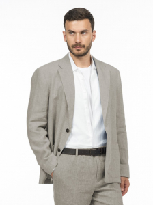 Пиджак свободного кроя изо льна