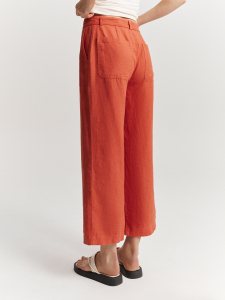 Брюки укороченные изо льна