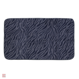 Коврик для ванной, искусственный мех, губка 0,8 см, полиэстер, 40х60 см, энимал, графит