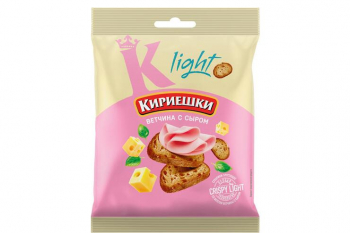 «Кириешки Light», сухарики со вкусом ветчины с сыром, 33 г