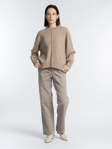 Джемпер с шерстью мериноса и декоративными швами