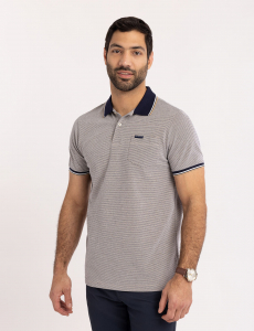 BIRDSEYE JACQUARD PIQUE POLO SHIRT