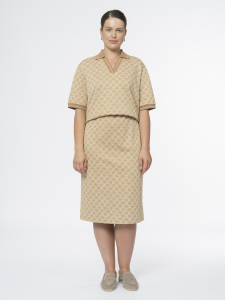 Юбка из рельефного трикотажного жаккарда