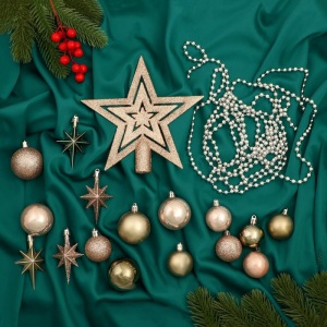 Ёлочные игрушки «Андромеда», новогодние, набор 45 шт., нежность, МИКС