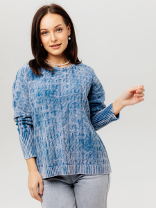 Джемпер из хлопка 4-268V топаз