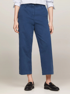 Relaxed Straight Fit Cropped Chino