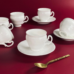 225-061 Кофейный набор 12пр. 120мл  MARIA в под.уп.(х6)Костяной фарфор