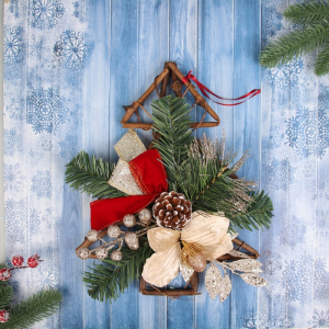 Украшение ёлочное «Зимнее волшебство. Золотая магнолия», новогоднее, 15?15 см